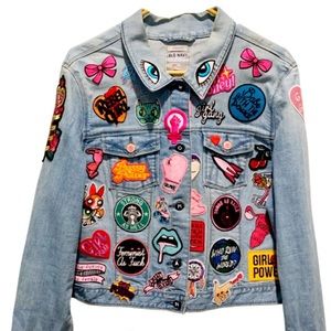 Women’s XL Feminist Denim Jean Jacket w/ Patches
